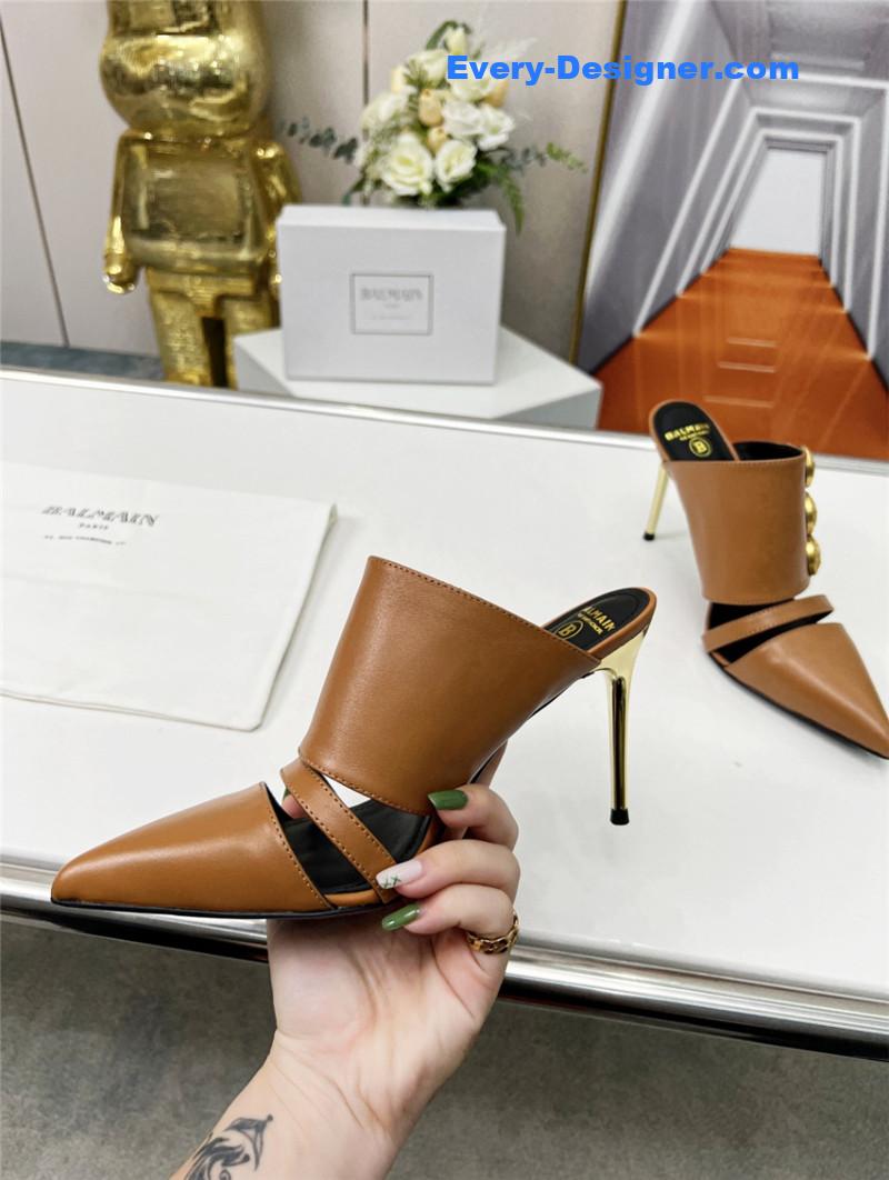 Balmain new high-heeled slippers