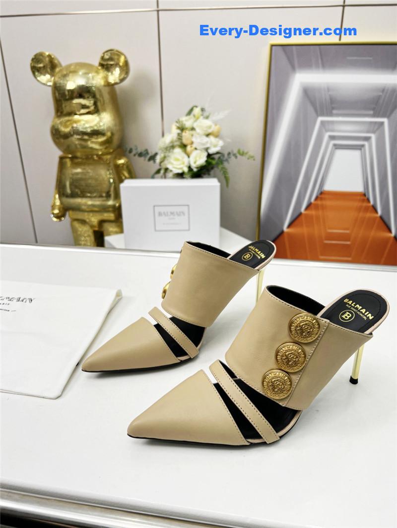 Balmain new high-heeled slippers