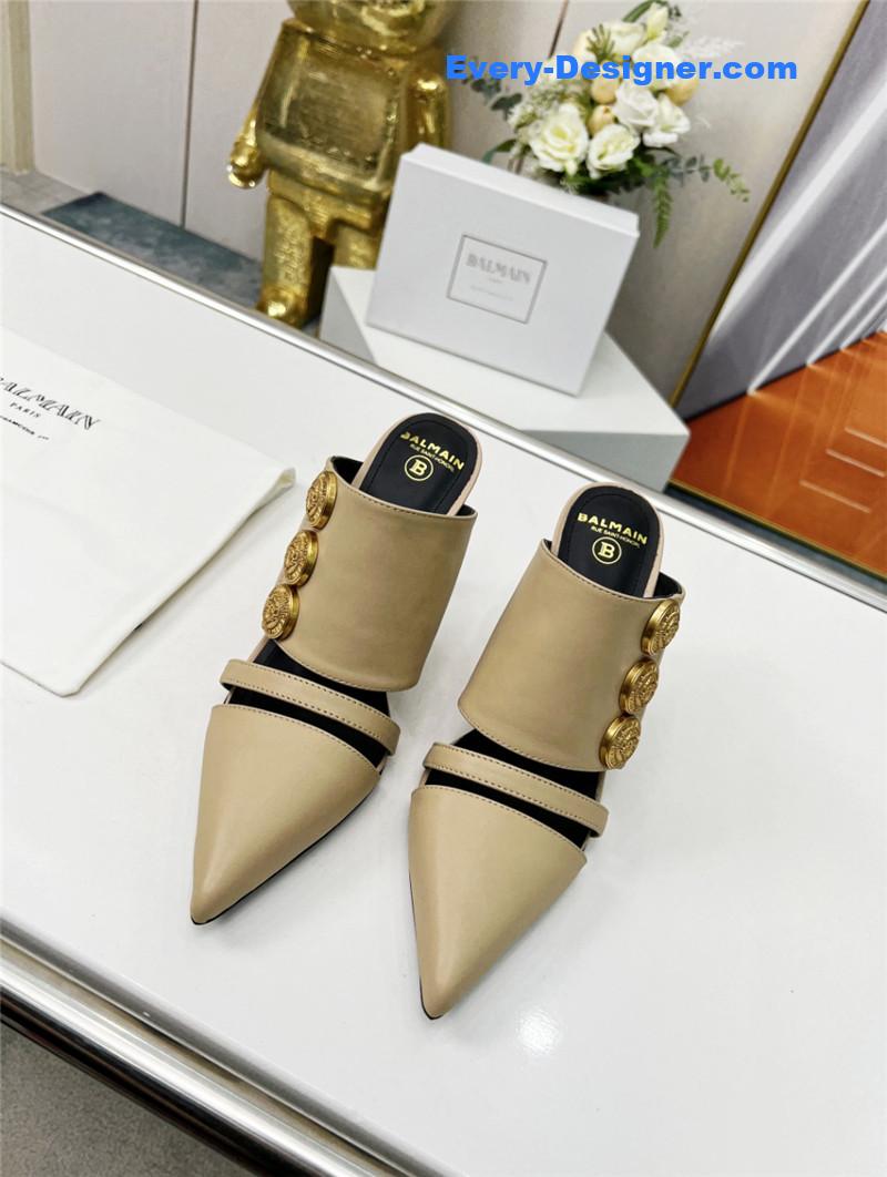 Balmain new high-heeled slippers