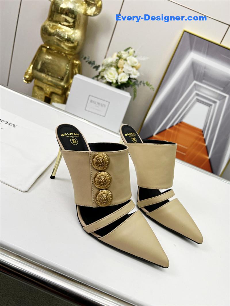 Balmain new high-heeled slippers