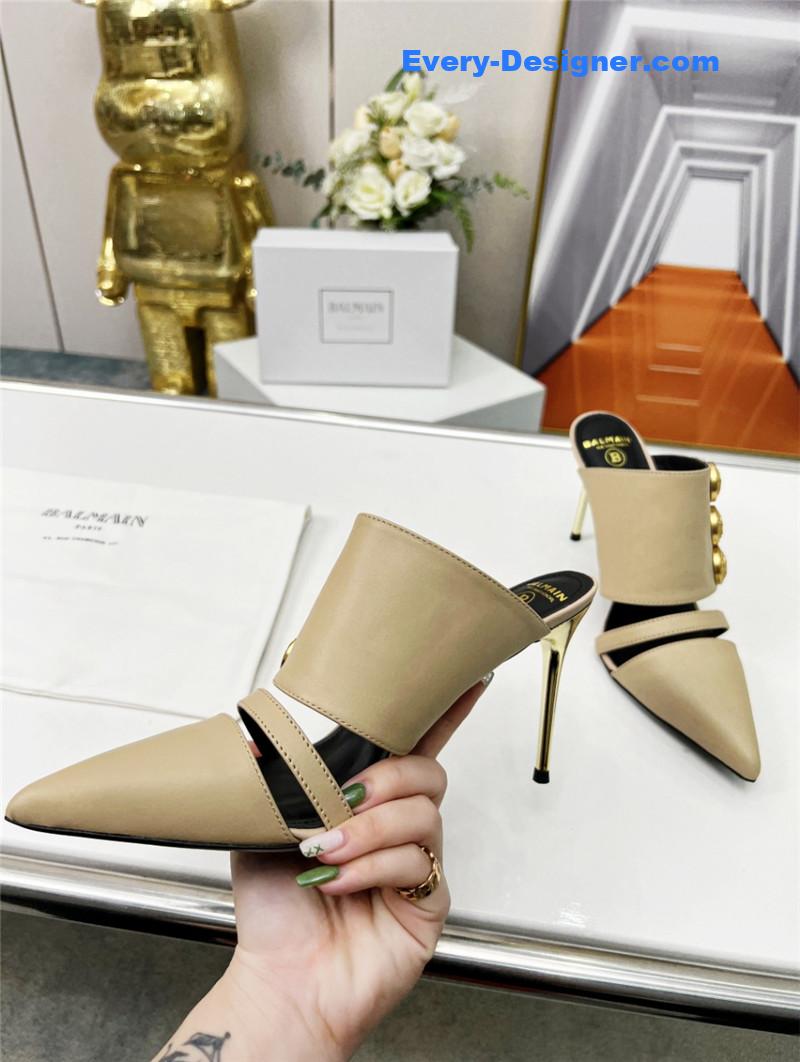 Balmain new high-heeled slippers