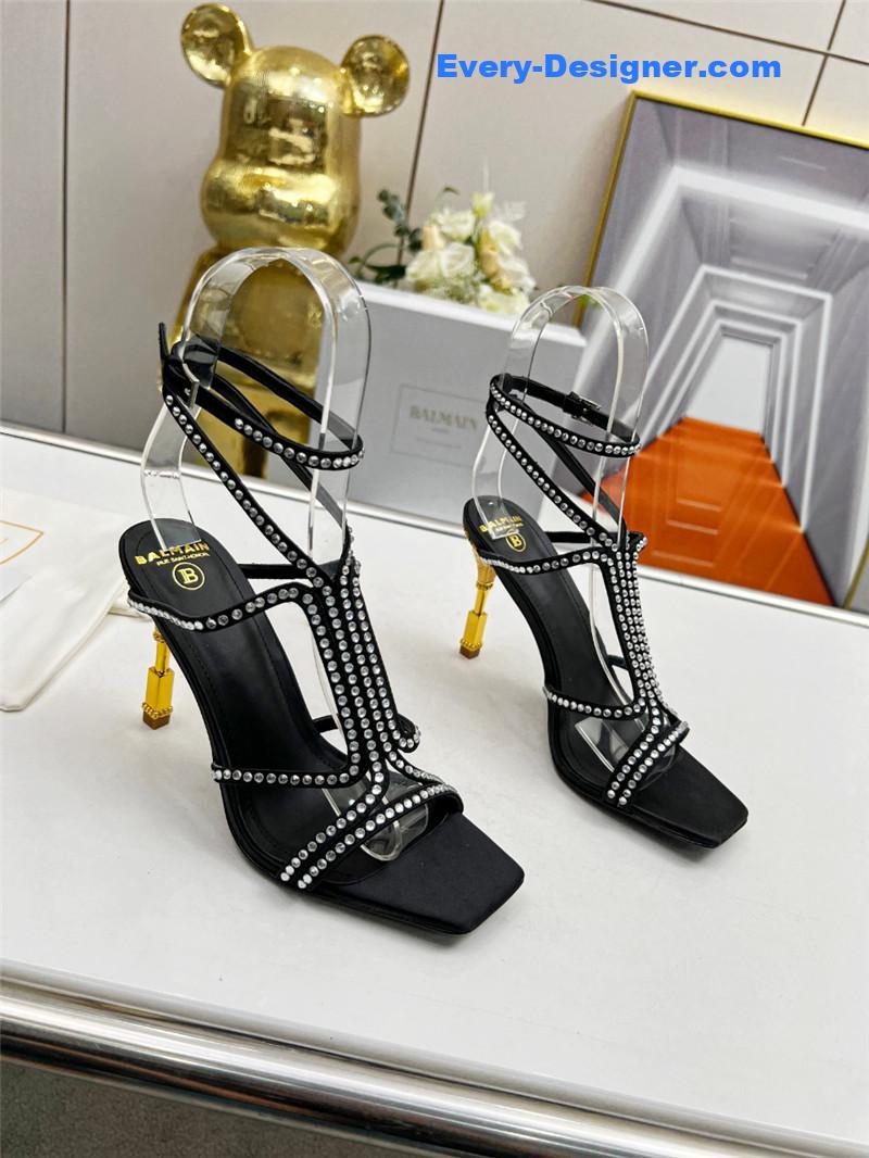 Balmain metal heel sandals