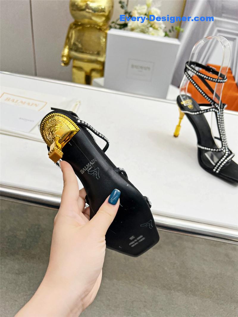 Balmain metal heel sandals