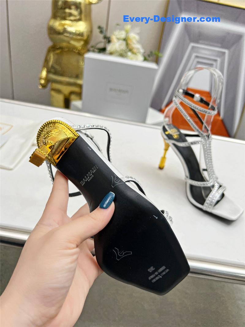 Balmain metal heel sandals