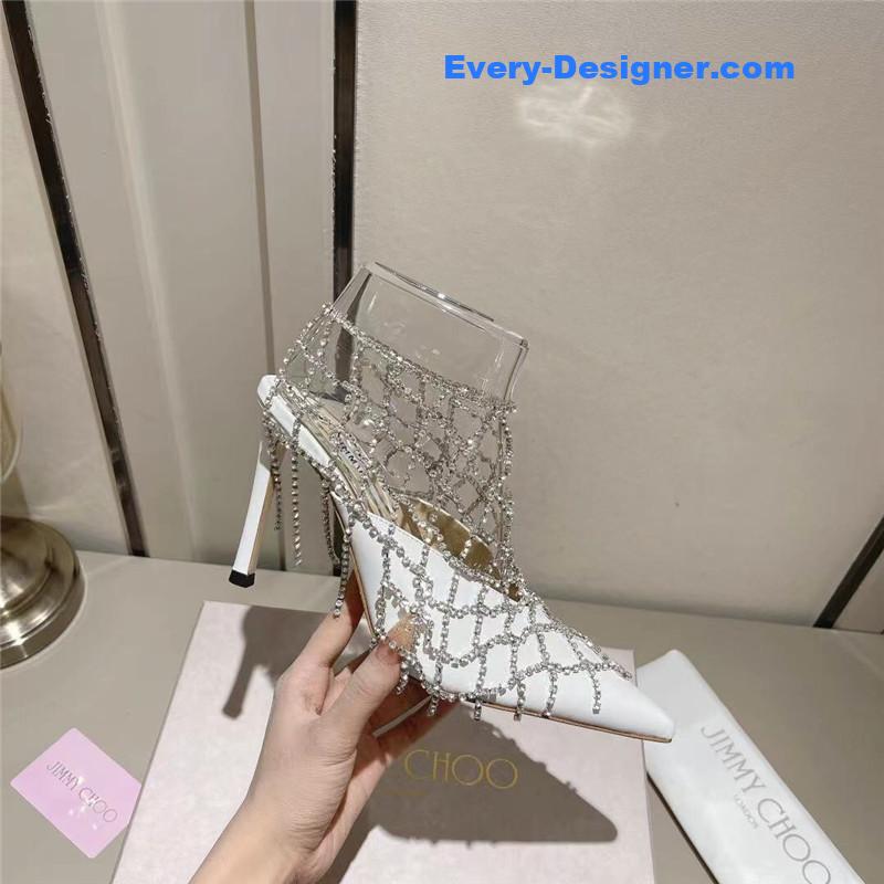 J1m*y Ch00 rhinestone sandals