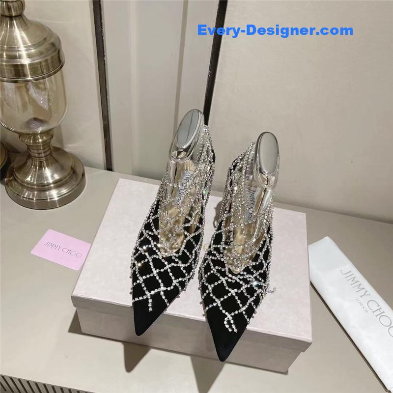 J1m*y Ch00 rhinestone sandals