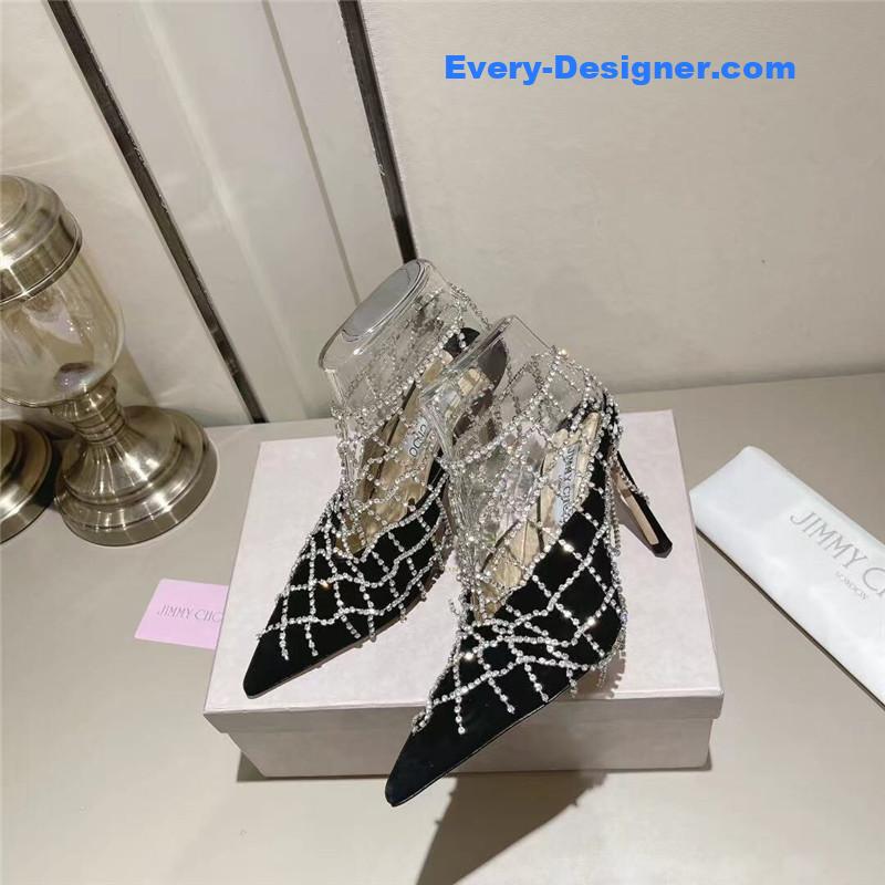 J1m*y Ch00 rhinestone sandals