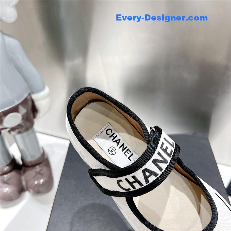 CC second-hand Velcro platform canvas shoes