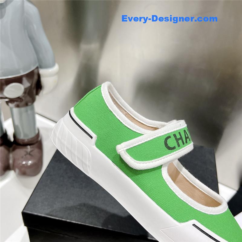 CC second-hand Velcro platform canvas shoes