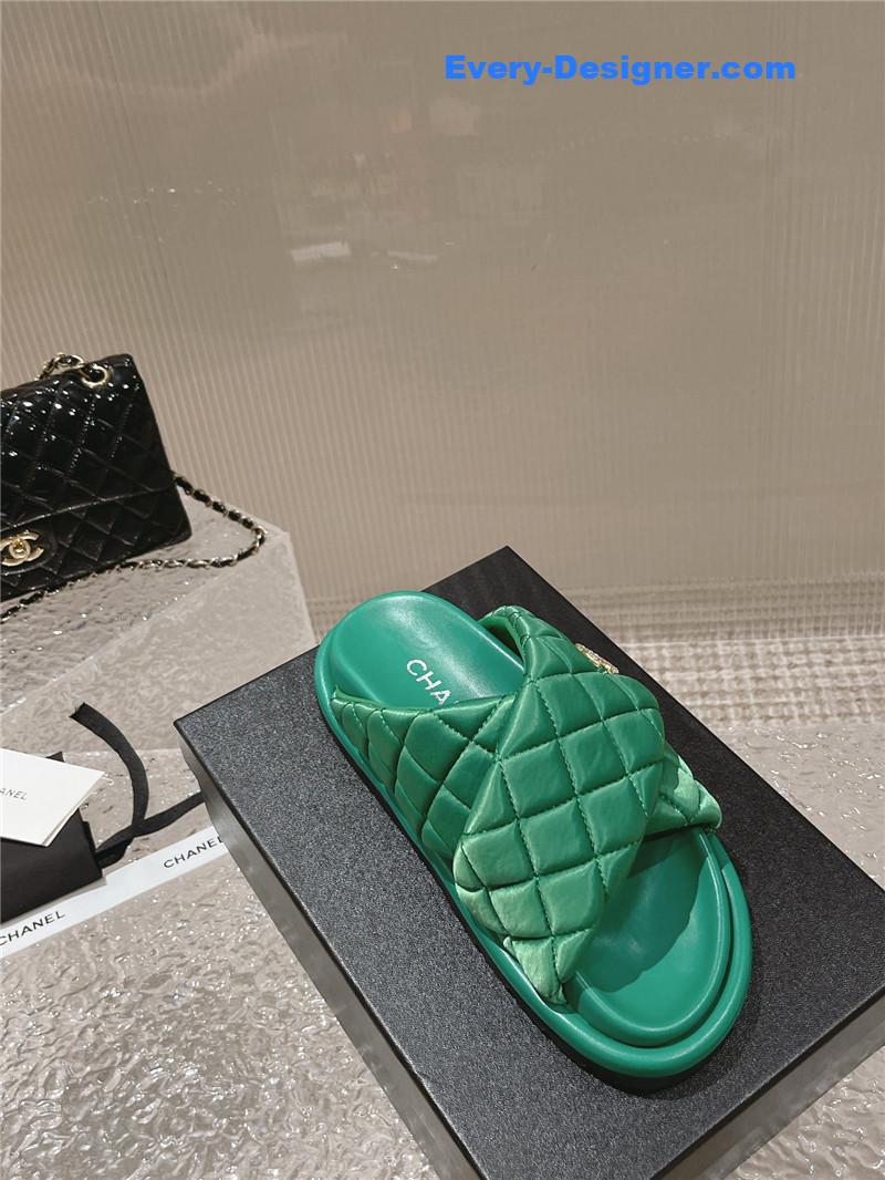 CC Lingge Velcro Thick Bottom Bread Lazy Slippers