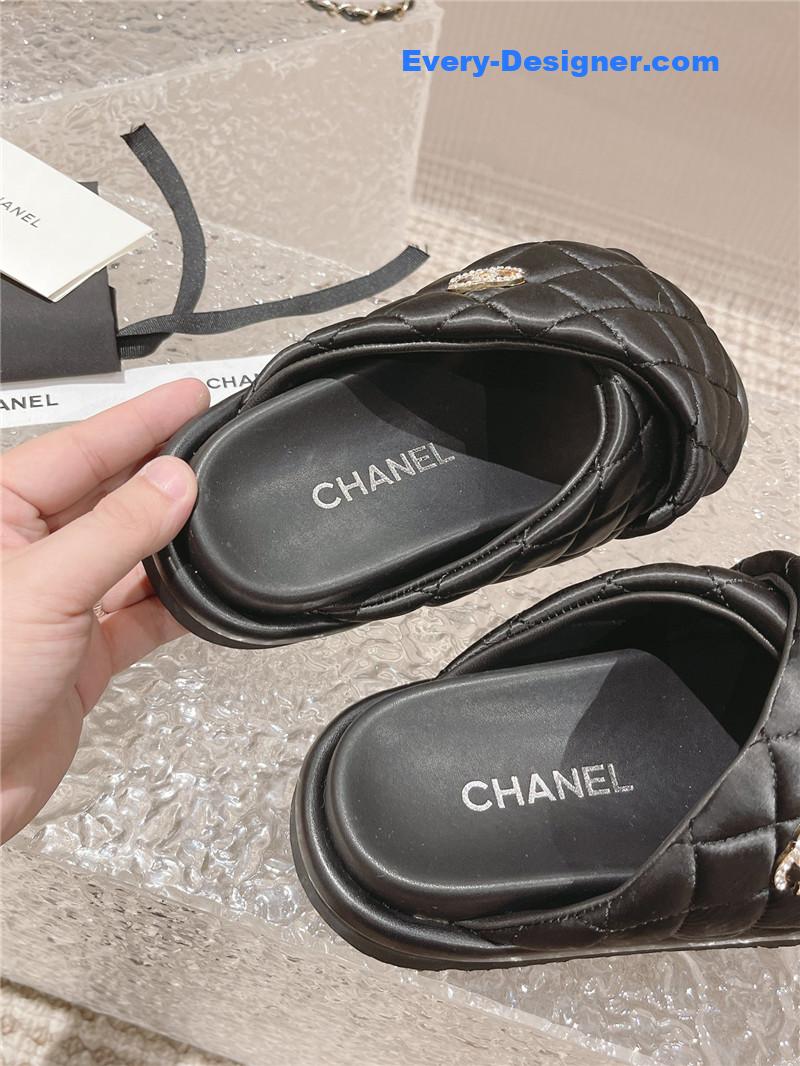 CC Lingge Velcro Thick Bottom Bread Lazy Slippers