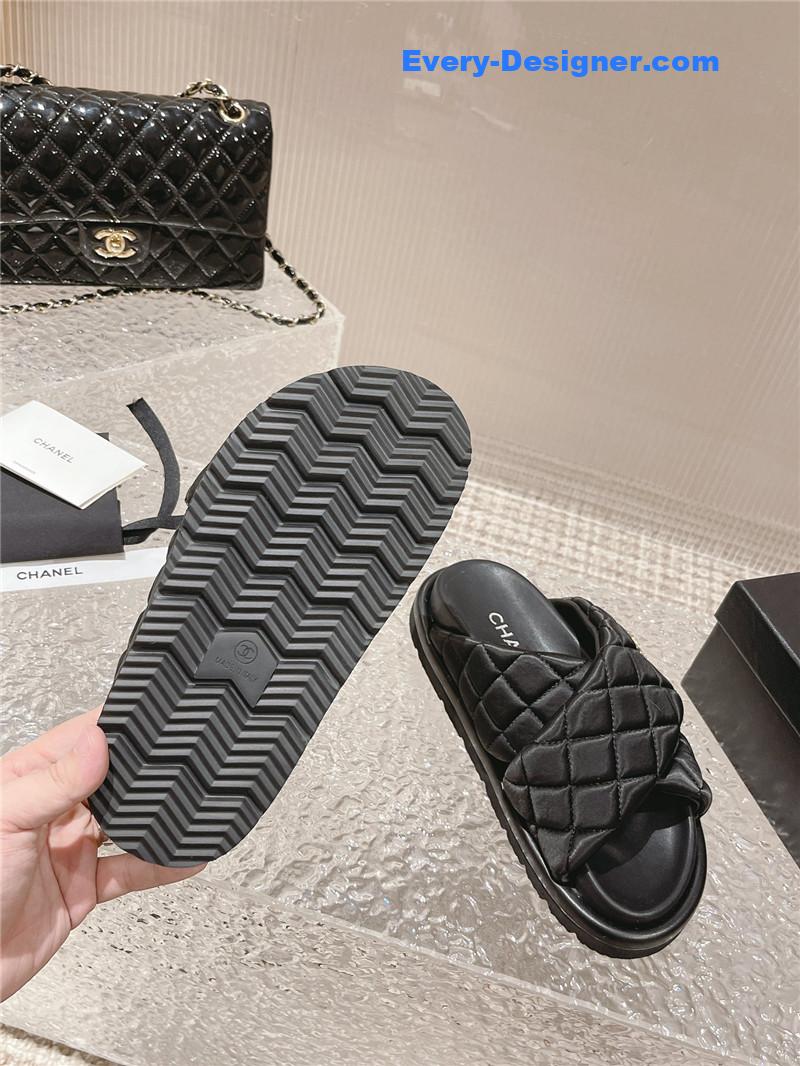 CC Lingge Velcro Thick Bottom Bread Lazy Slippers