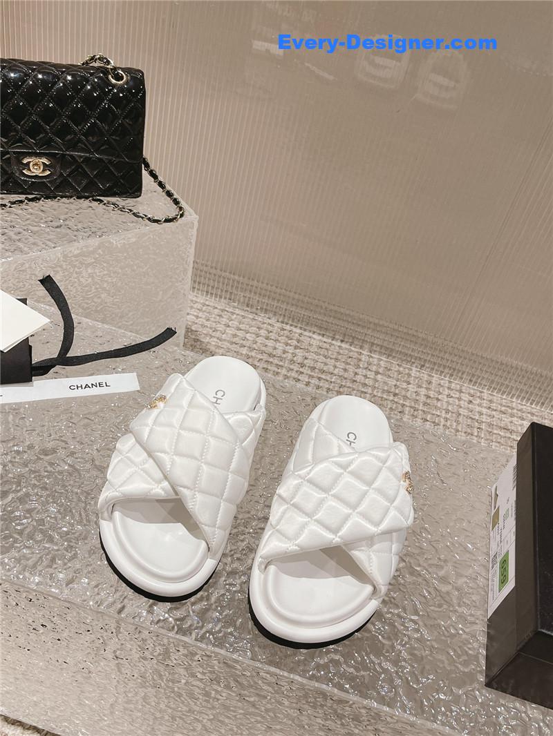 CC Lingge Velcro Thick Bottom Bread Lazy Slippers