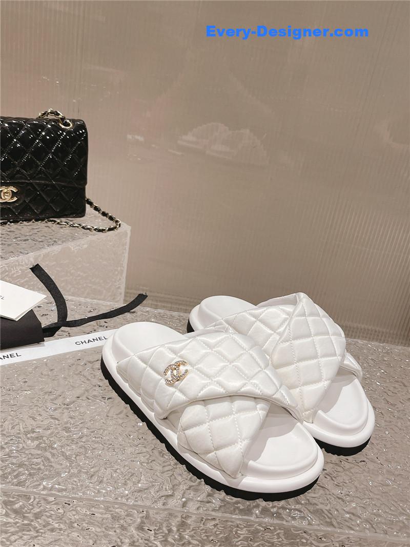 CC Lingge Velcro Thick Bottom Bread Lazy Slippers