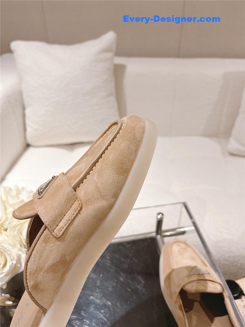 Prada Suede Sabots Mules