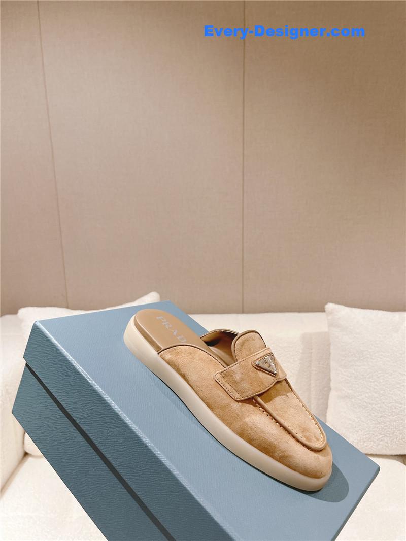 Prada Suede Sabots Mules