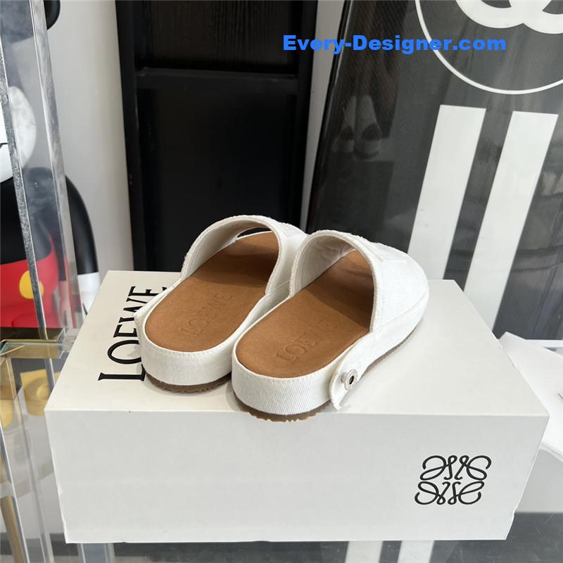 L0ew* denim slippers