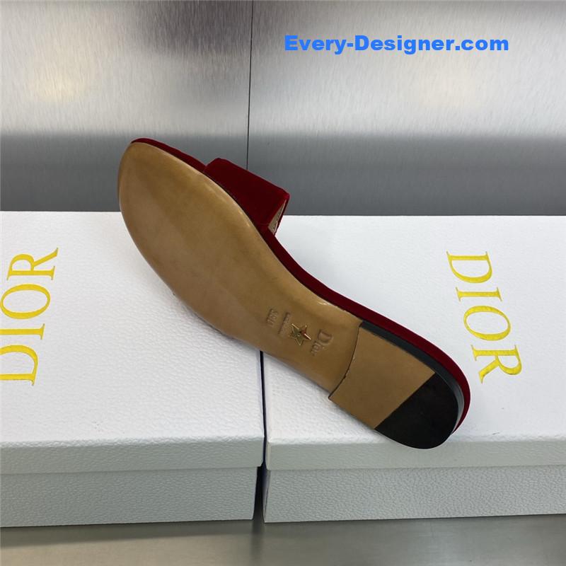 D10r cd letter logo metal buckle flat color block sandals