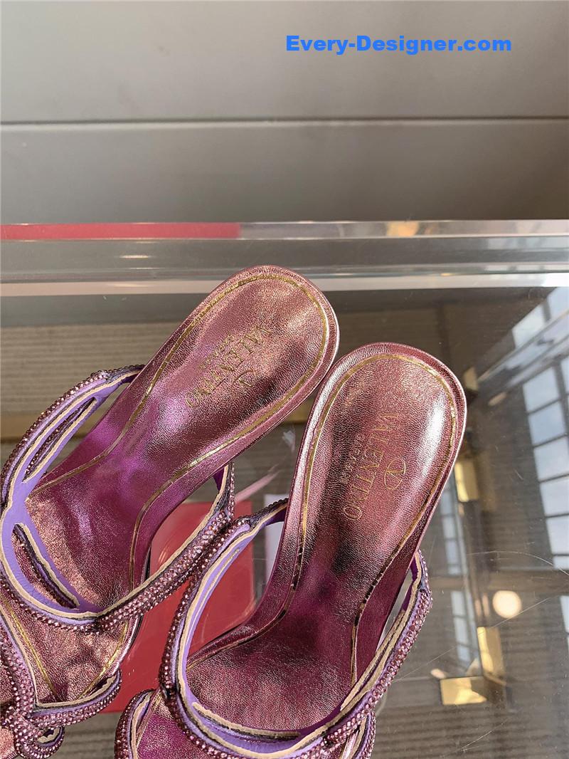 Va1e*ntin0 sequined crystal women sandals