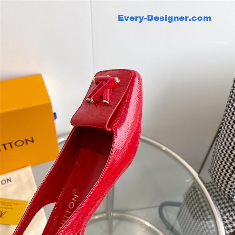 l0vis Vvtt0n red patent leather shake slingback heels