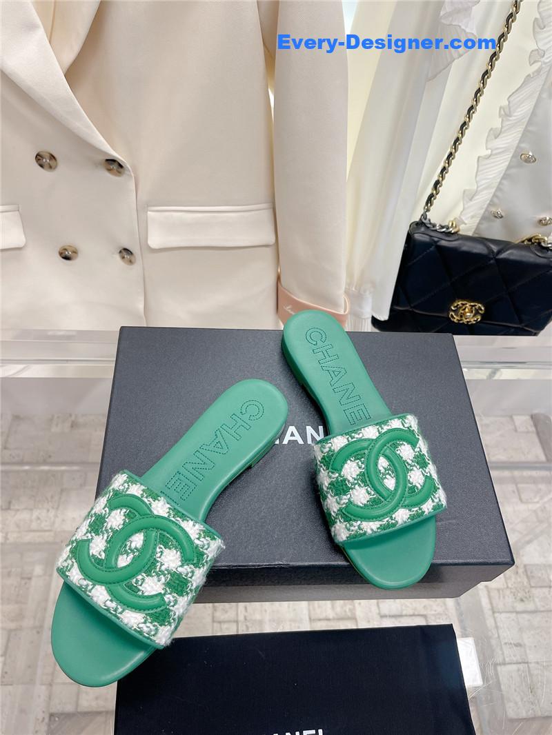 CC pure handmade lozenge car line slippers