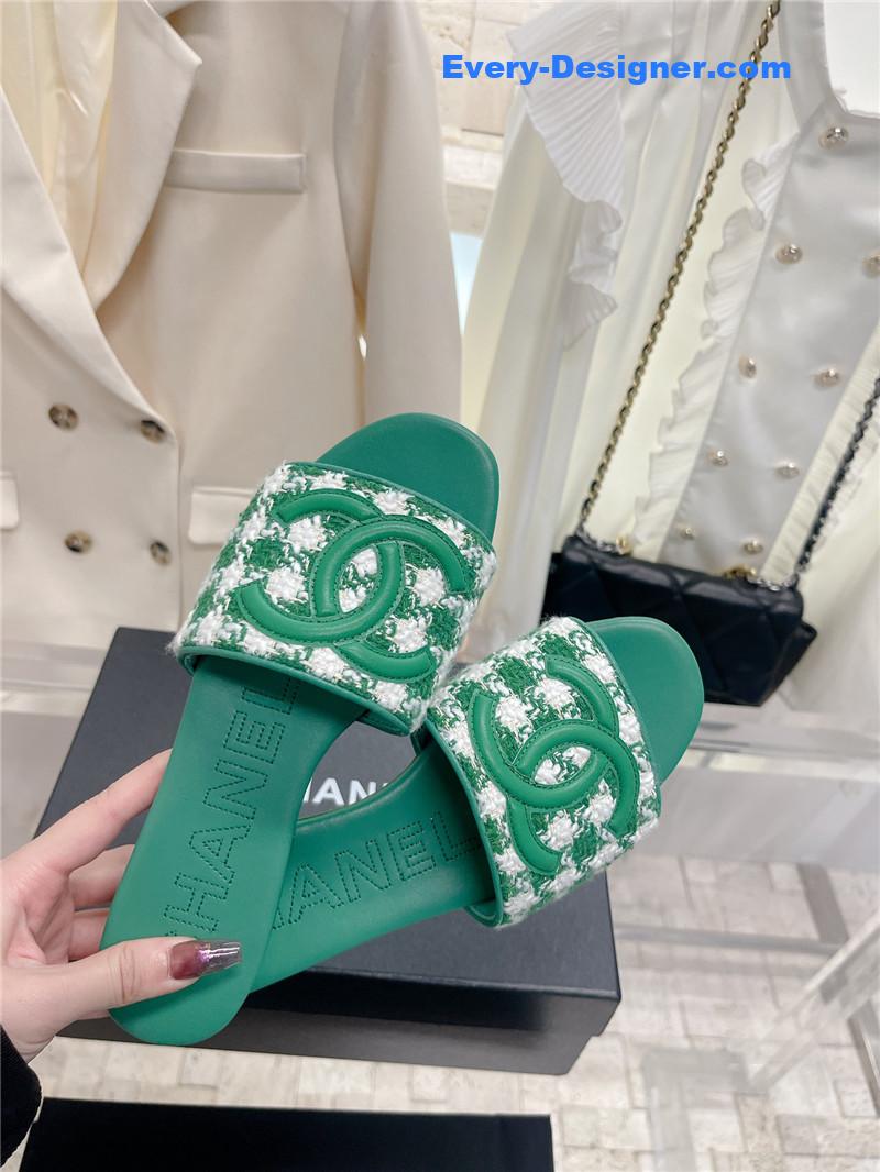 CC pure handmade lozenge car line slippers