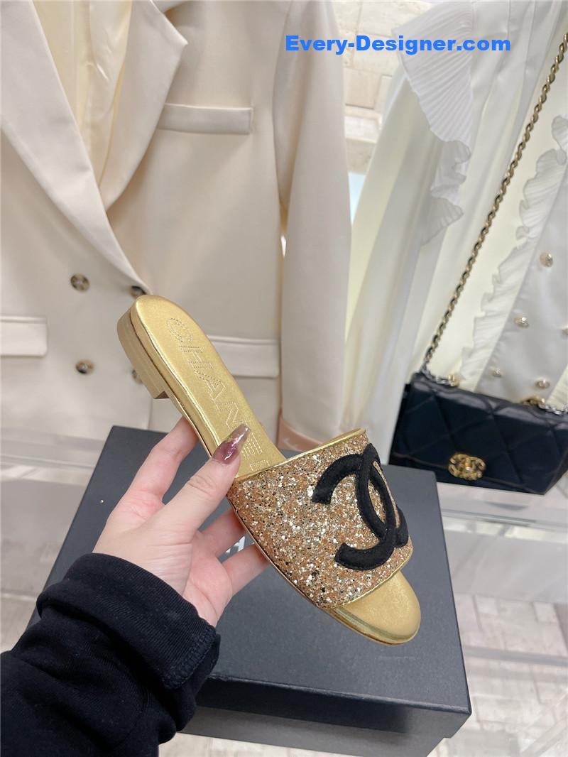 CC pure handmade lozenge car line slippers