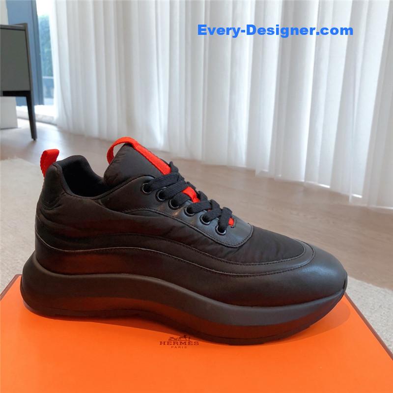 H**me5 black orange bouncing sneakers