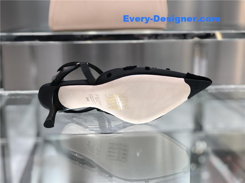 F**di new ff graceful streamlined colibrì slingback shoes