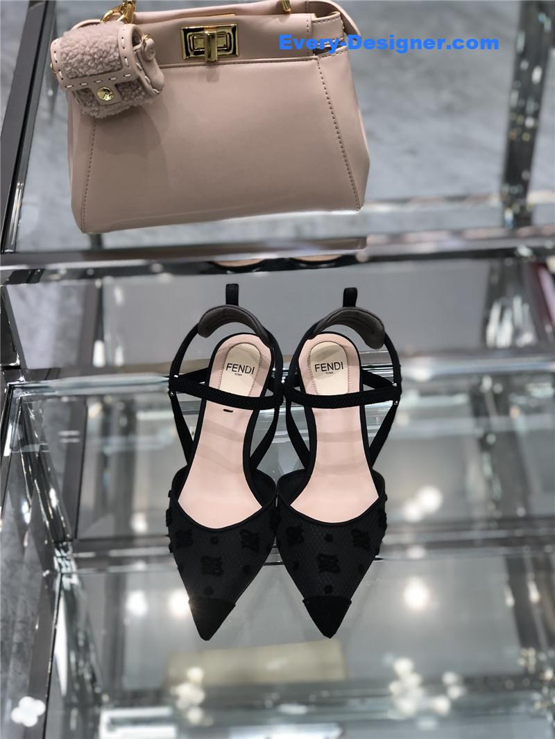 F**di new ff graceful streamlined colibrì slingback shoes