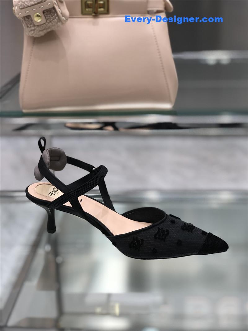 F**di new ff graceful streamlined colibrì slingback shoes