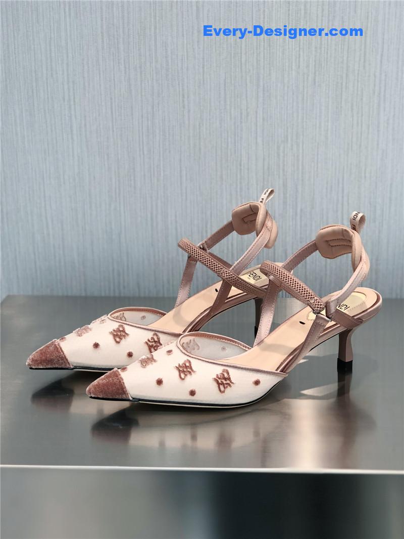 F**di new ff graceful streamlined colibrì slingback shoes