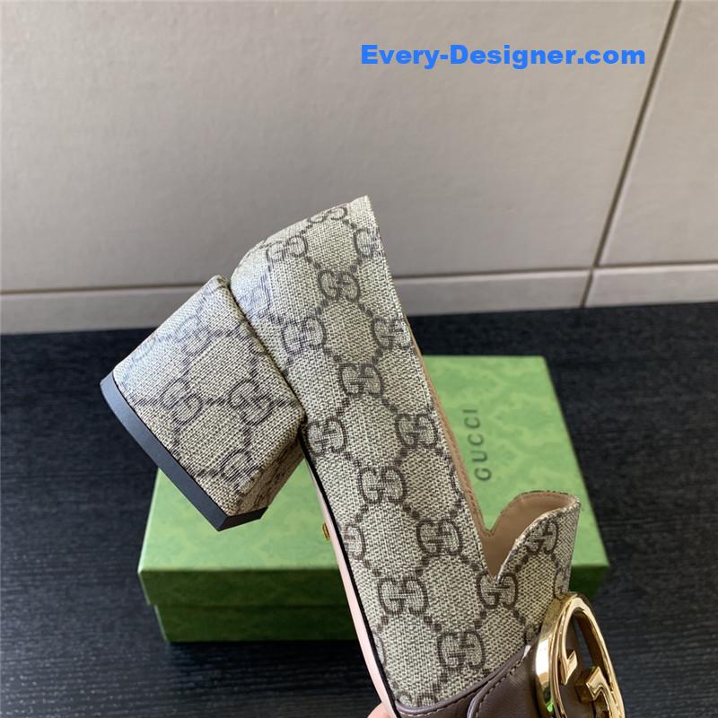 Gvc*1 retro fashion round interlocking double g logo shoes