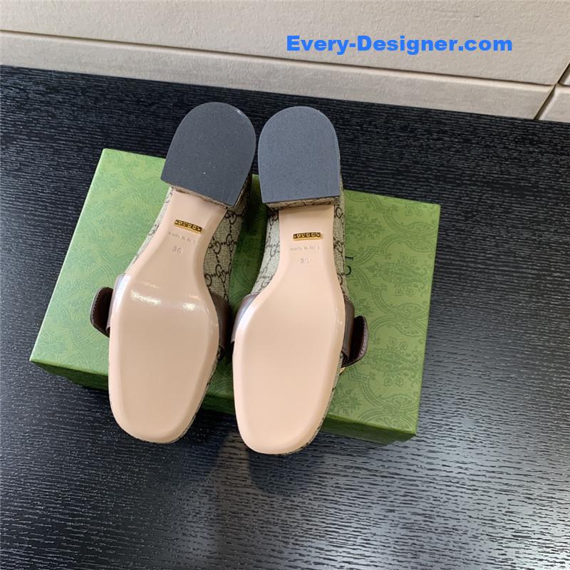 Gvc*1 retro fashion round interlocking double g logo shoes