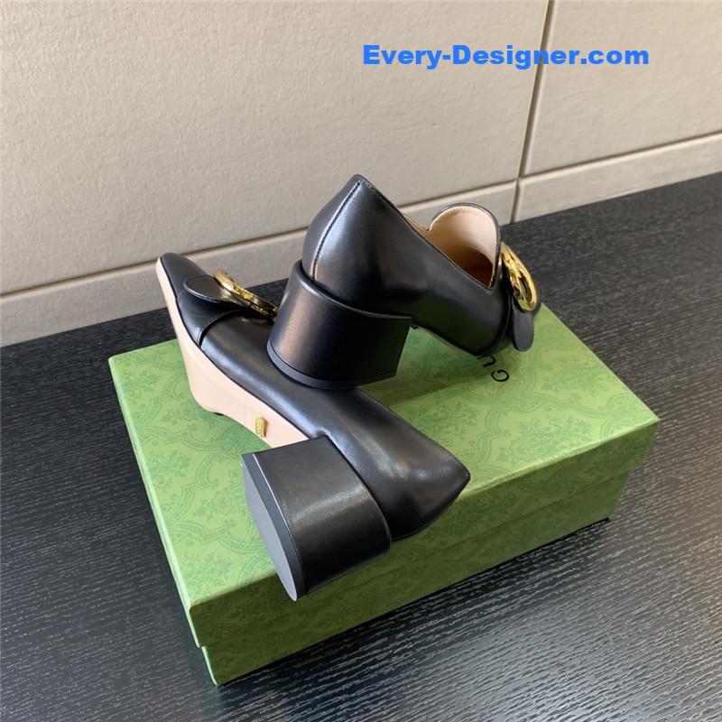 Gvc*1 retro fashion round interlocking double g logo shoes