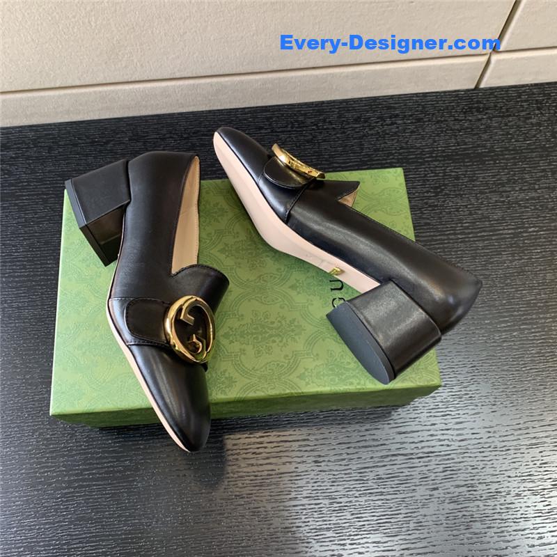 Gvc*1 retro fashion round interlocking double g logo shoes