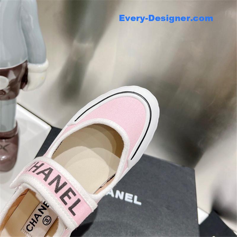 CC second-hand Velcro platform canvas shoes