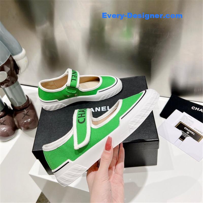 CC second-hand Velcro platform canvas shoes