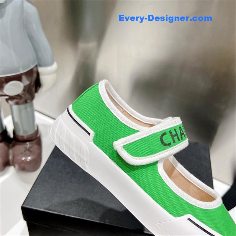 CC second-hand Velcro platform canvas shoes