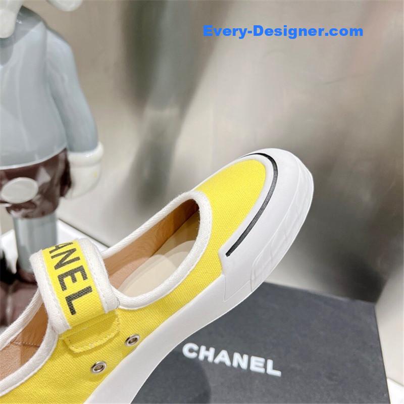 CC second-hand Velcro platform canvas shoes