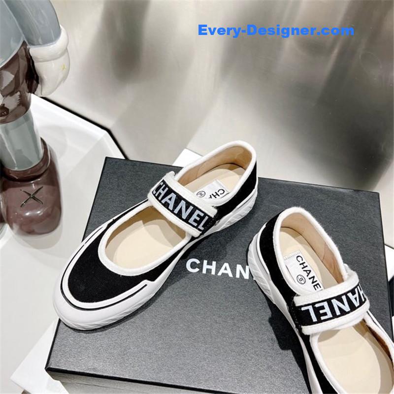 CC second-hand Velcro platform canvas shoes
