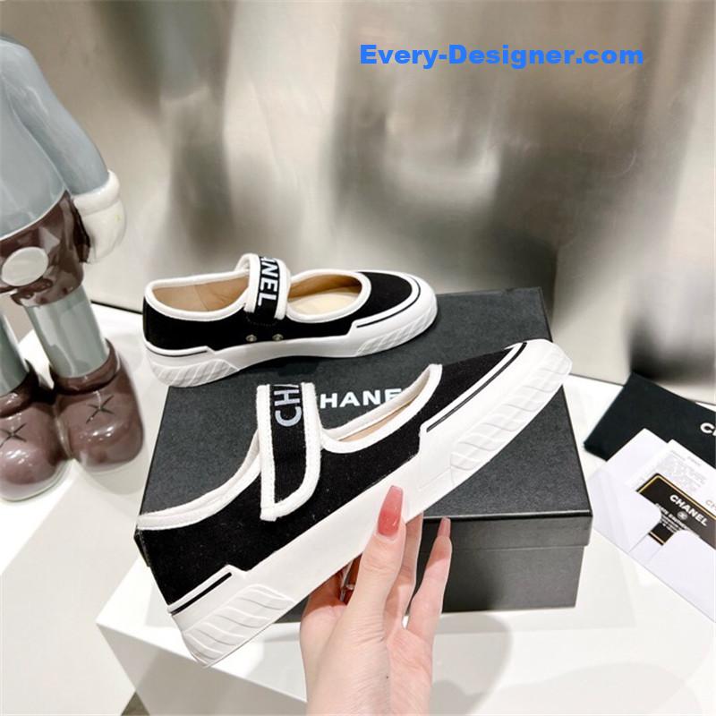 CC second-hand Velcro platform canvas shoes