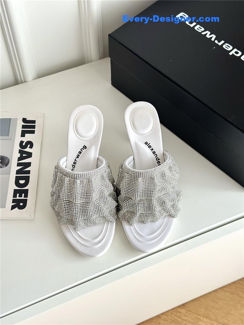 A1exa*der wang new rhinestone high-heeled slippers