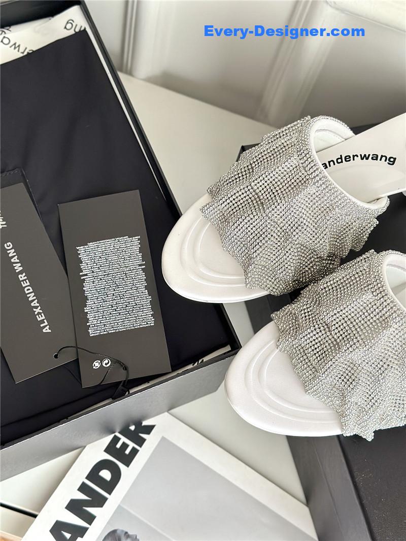 A1exa*der wang new rhinestone high-heeled slippers