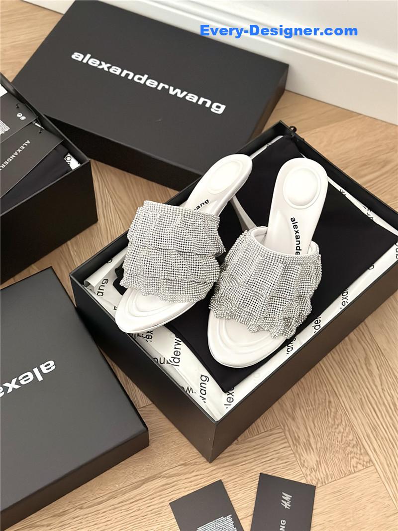 A1exa*der wang new rhinestone high-heeled slippers