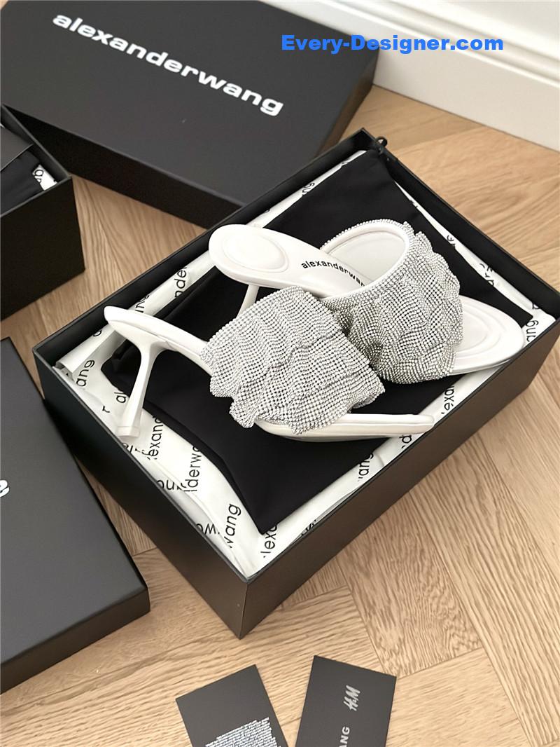 A1exa*der wang new rhinestone high-heeled slippers