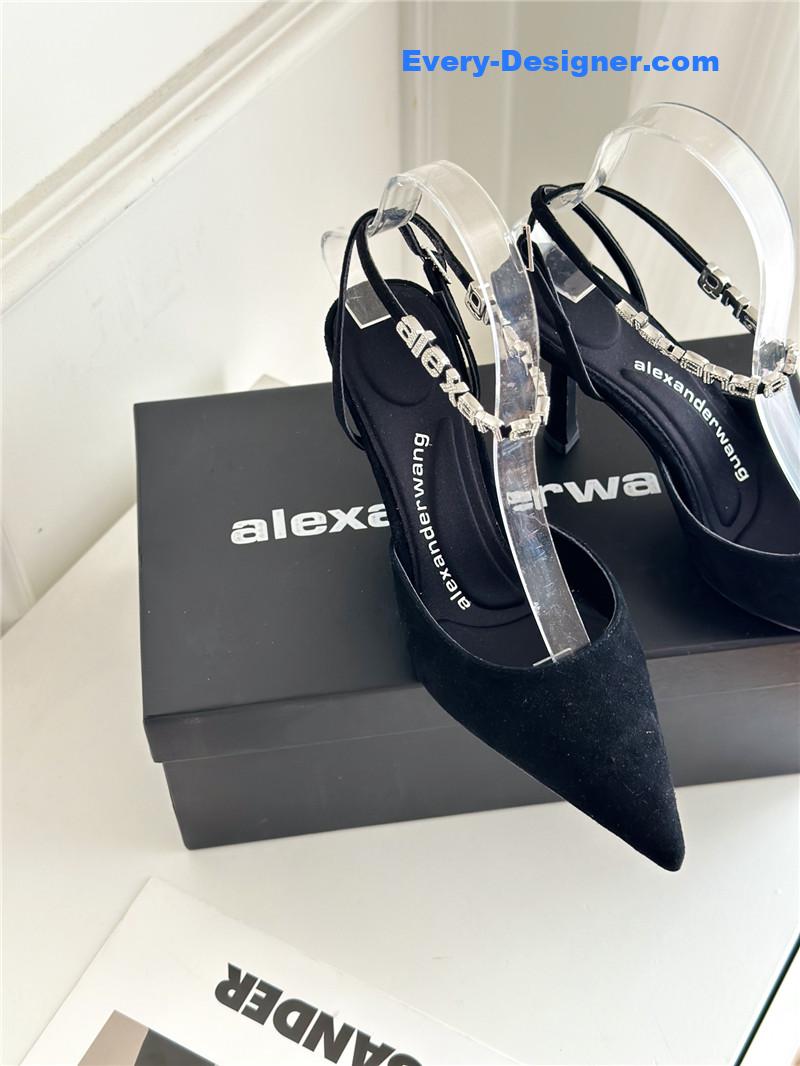 A1exa*der wang letter rhinestone sandals