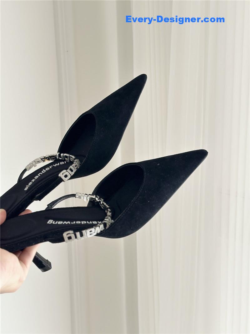 A1exa*der wang letter rhinestone sandals