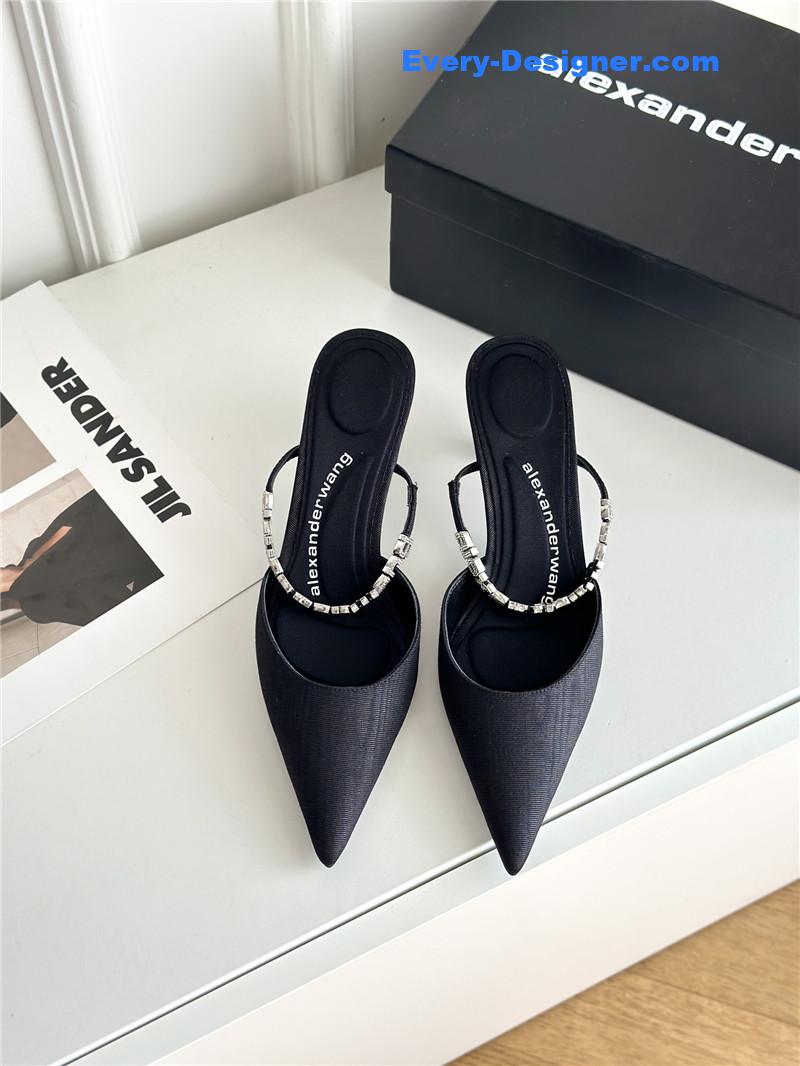 A1exa*der wang letter rhinestone sandals