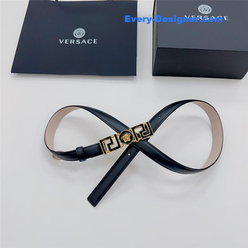 Versace reversible original calfskin nubuck bottom belt